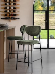 Gallery Home Set of 2 Green Orion Stools - Image 1 of 8