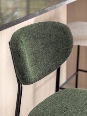 Gallery Home Set of 2 Green Orion Stools - Image 2 of 8