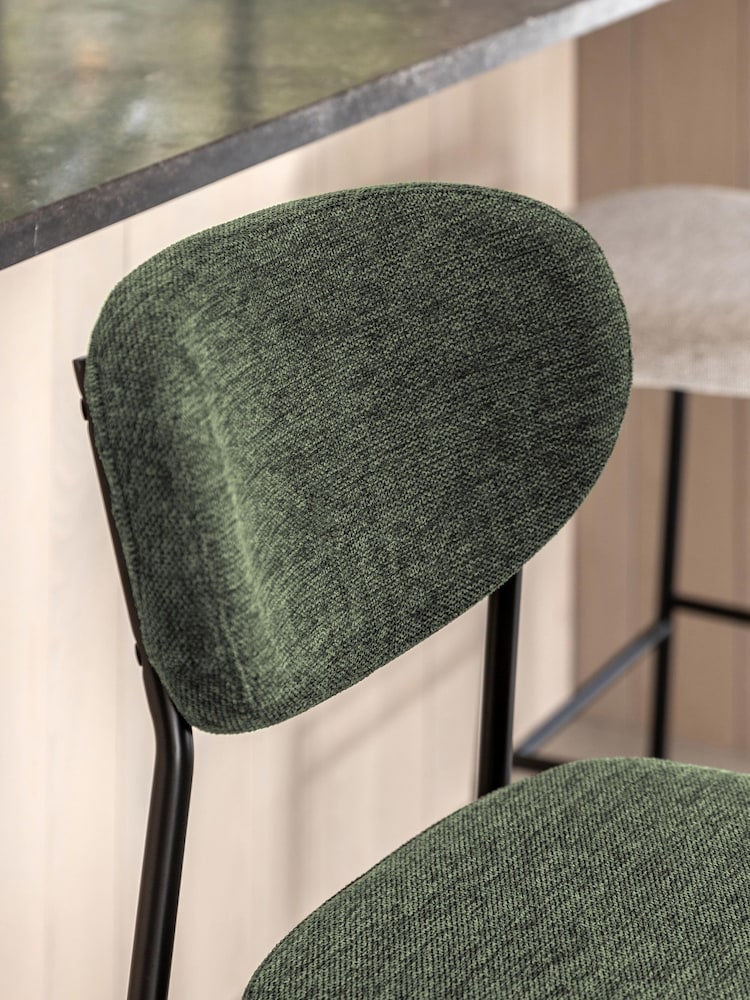 Gallery Home Set of 2 Green Orion Stools - Image 2 of 8 Gallery Home Set of 2 Green Orion Stools - Image 2 of 8