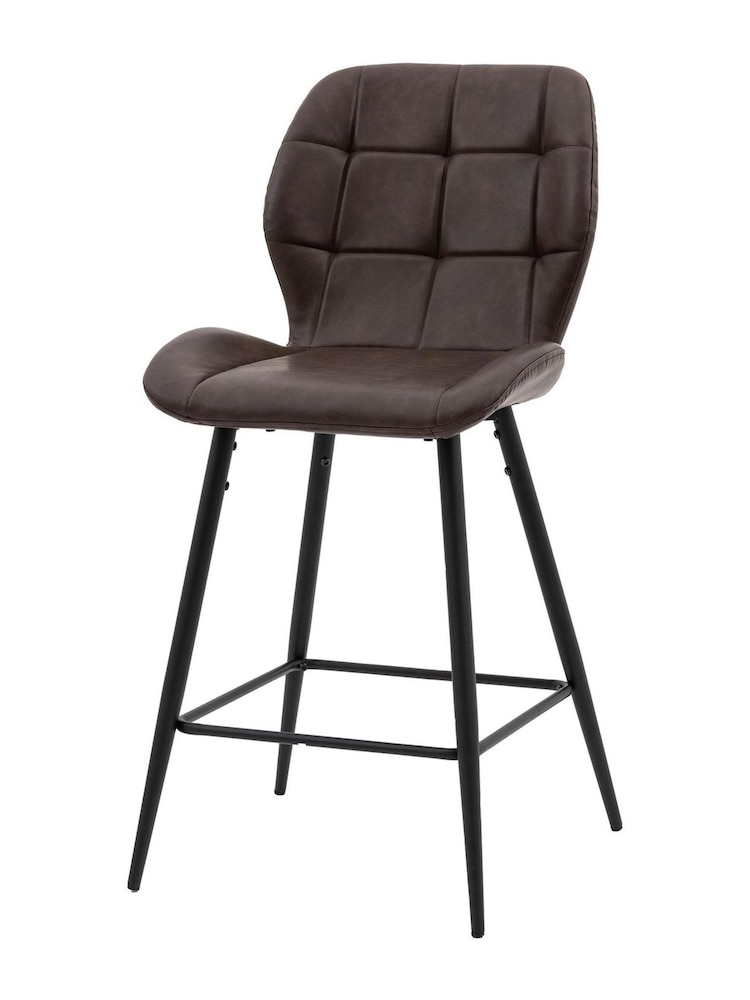 Gallery Home Set of 2 Brown Bromley Stools - Image 6 of 6 Gallery Home Set of 2 Brown Bromley Stools - Image 6 of 6