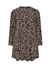 Yours Curve Natural Printed Ribbed Tunic - Image 5 of 5