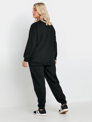 Yours Curve Black Sweatshirt & Joggers Set - Image 3 of 4