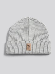 U.S. Polo Assn. Ash Grey Signature Double Horsemen Knit Beanie - Image 1 of 5