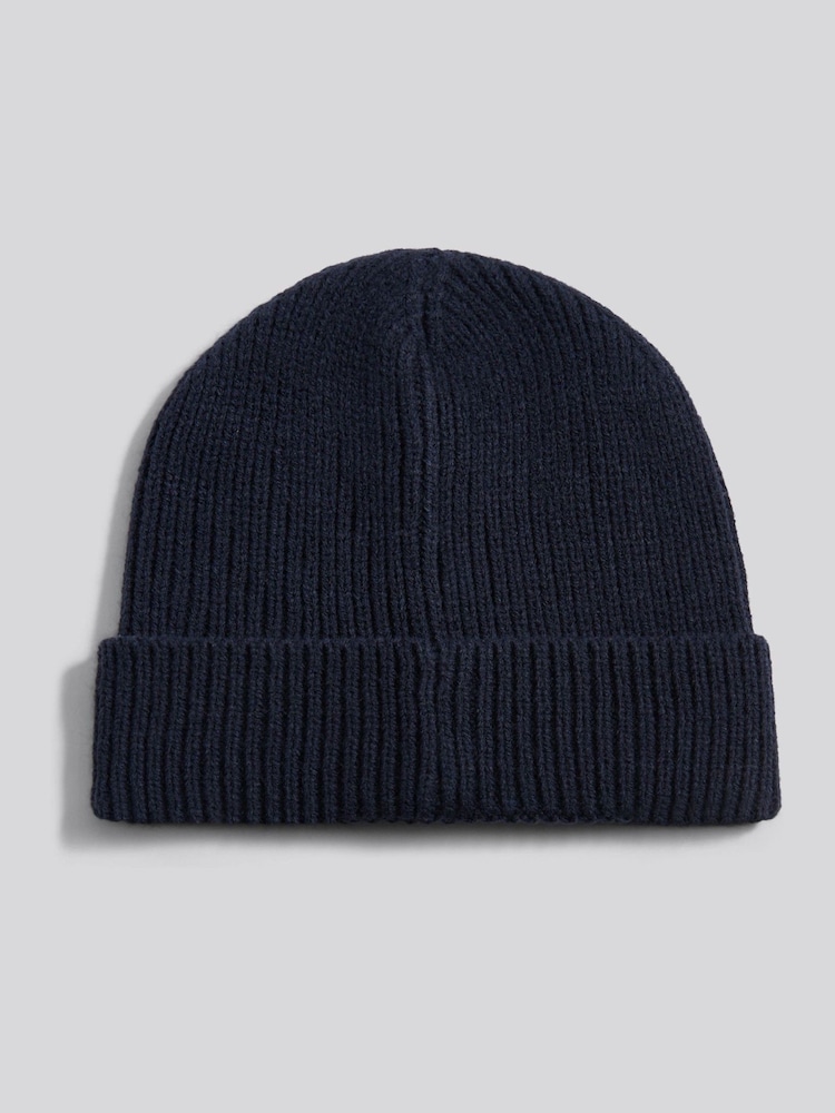 U.S. Polo Assn. Blue Signature Double Horsemen Knit Beanie - Image 2 of 5 U.S. Polo Assn. Blue Signature Double Horsemen Knit Beanie - Image 2 of 5