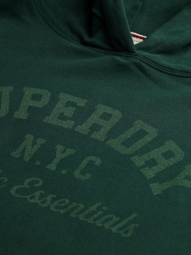 Superdry Green Athletic Essentials Relaxed Hoodie - Image 7 of 7