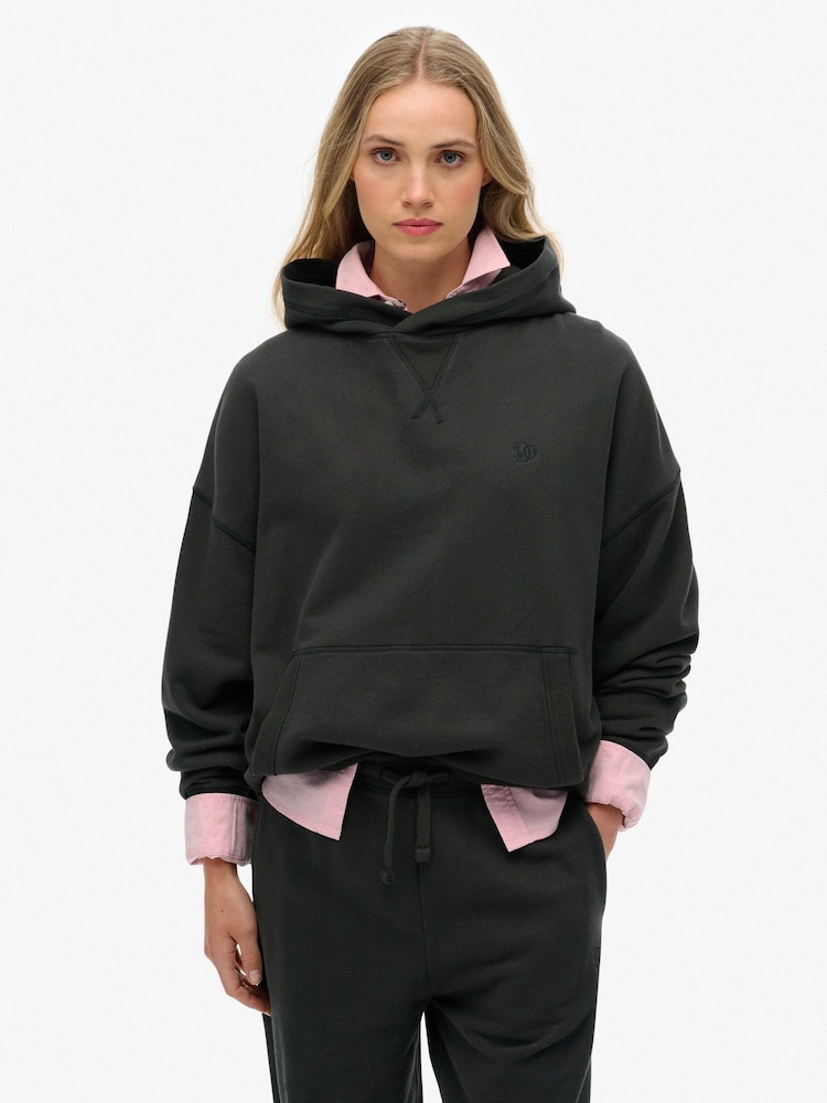 Superdry Grey Studios Relaxed Hoodie - Image 1 of 7