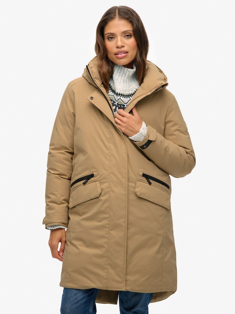 Superdry Nude City Fishtail Padded Parka - Image 2 of 9