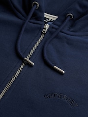 Superdry Blue Essential Logo Raglan Zip Hoodie - Image 7 of 7