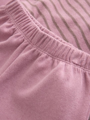 Pink Stripe Long Sleeve Top and Wide Leg Joggers Set (3mths-7yrs) - Image 5 of 5