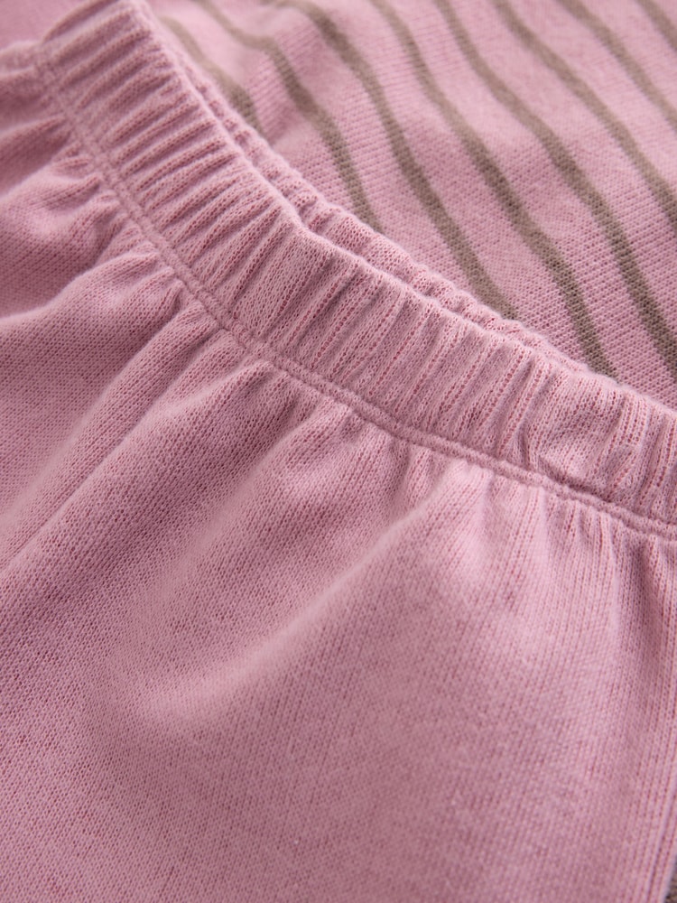 Pink Stripe Long Sleeve Top and Wide Leg Joggers Set (3mths-7yrs) - Image 5 of 5