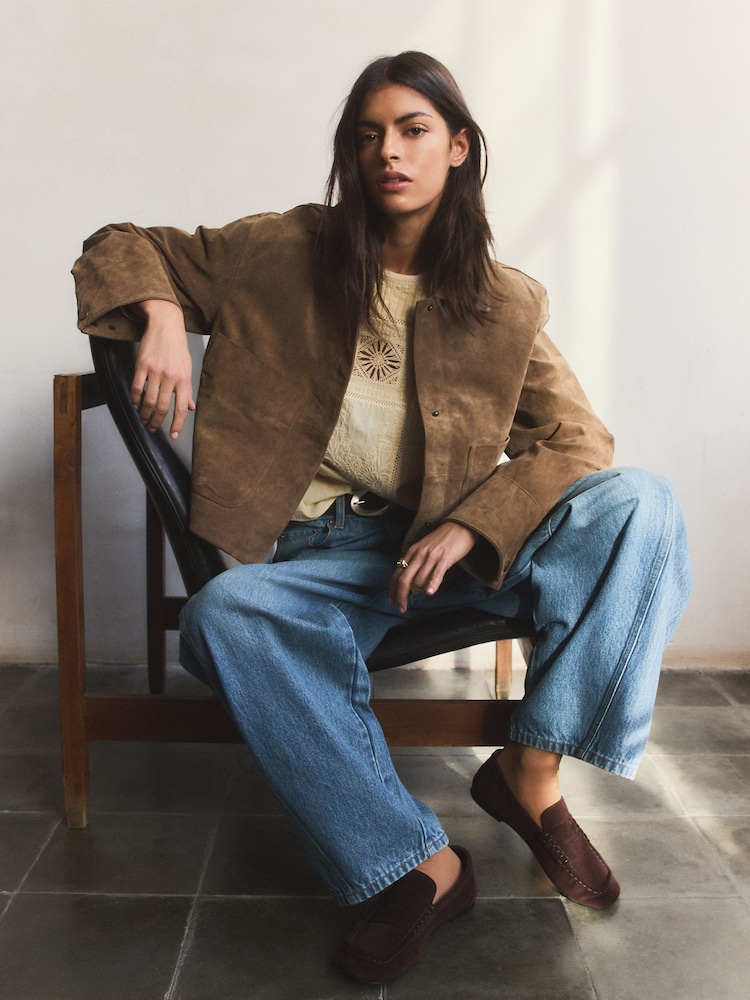 BHOEM Denim-jeans med medelhög midja och ballongben - Bild 6 av 6