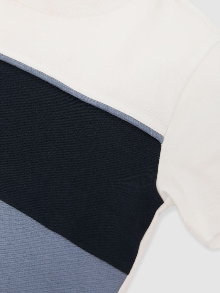 Reiss Navy/Airforce Blue/Off White Cole T-Shirt - Image 5 of 5 Reiss Navy/Airforce Blue/Off White Cole T-Shirt - Image 5 of 5