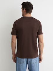 Reiss Brown Count Air-Water Cotton Tailored-Fit T-Shirt - Image 5 of 6