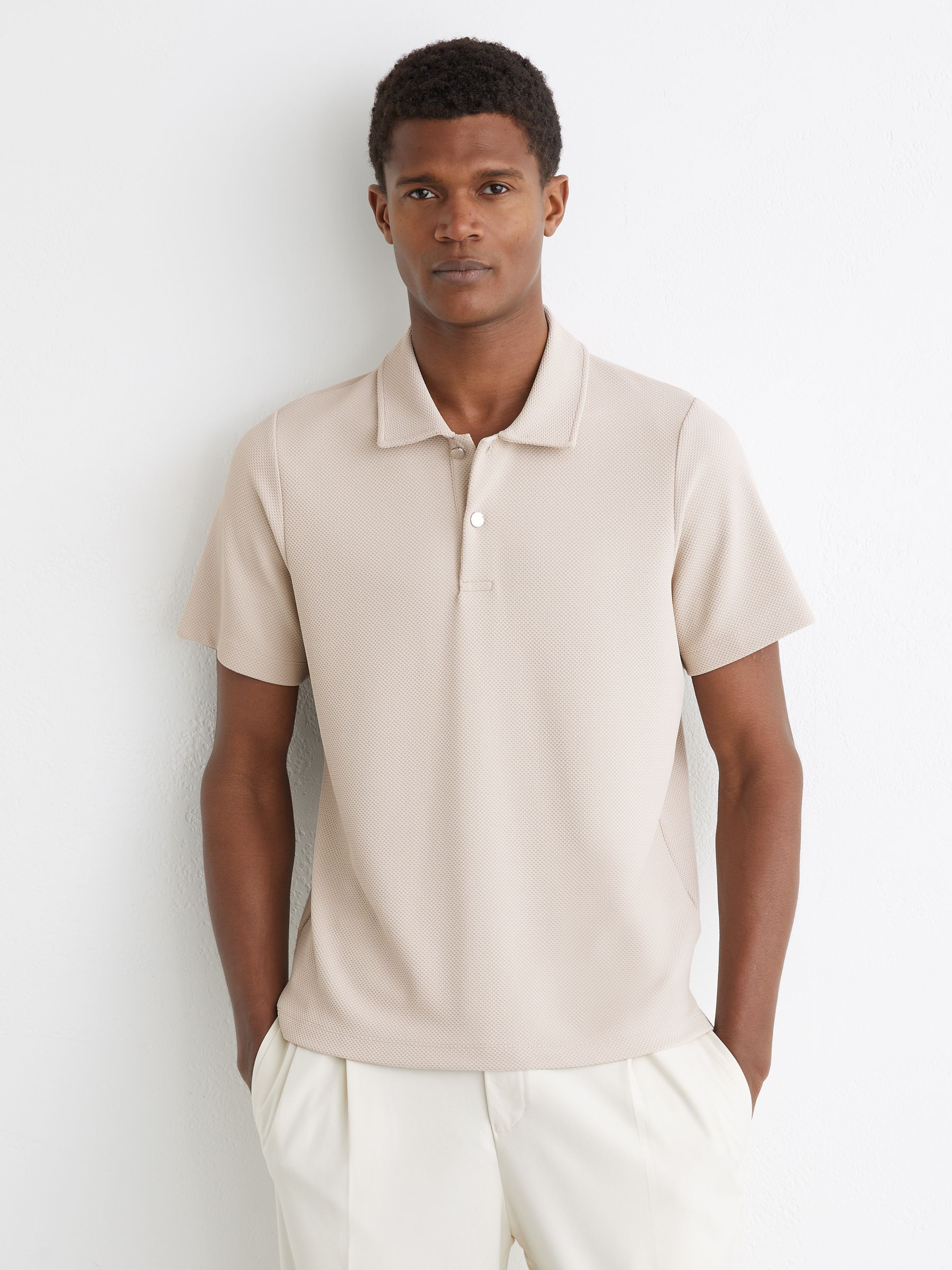 Comprar Pedra - Camisa polo Reiss Kennedy texturizada com meio