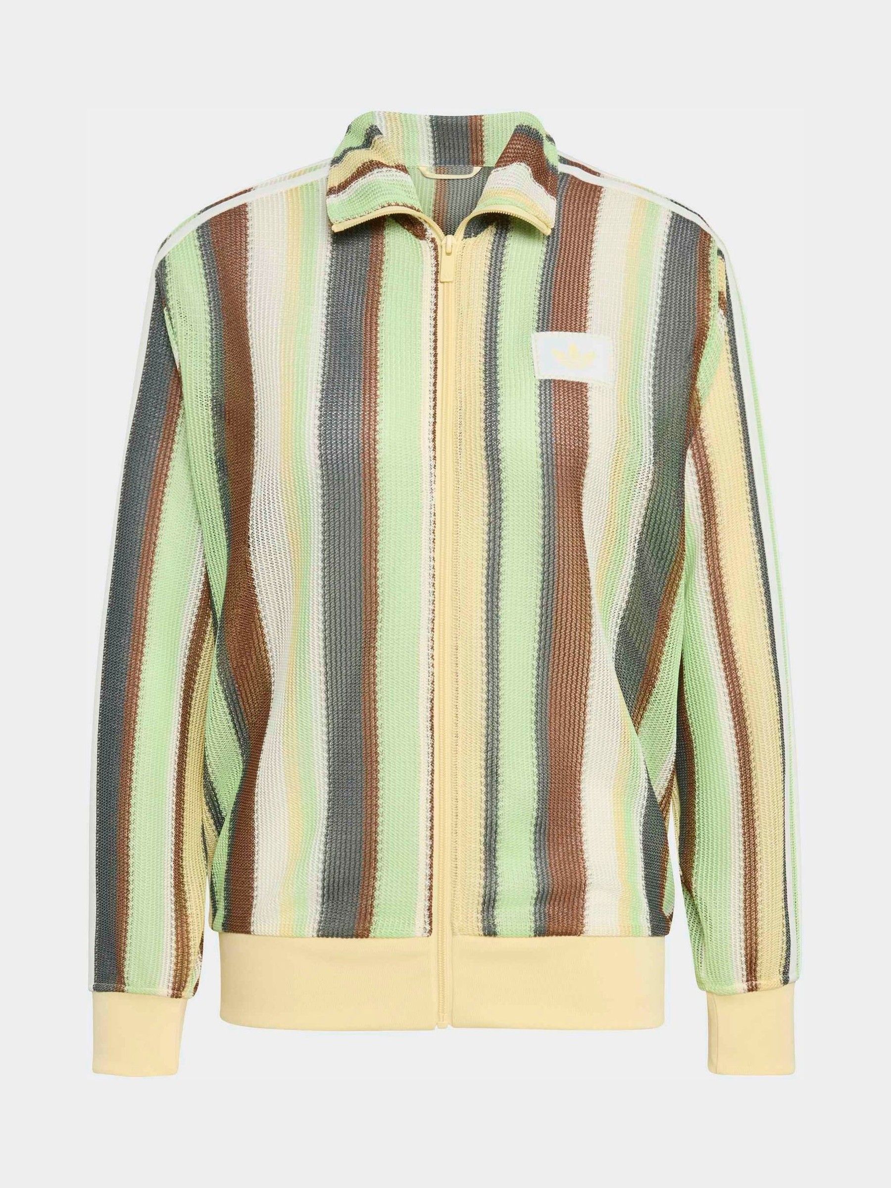Buy adidas Originals Yellow Stripe Crochet Knit Firebird Track Top