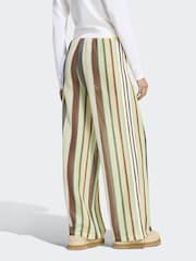 adidas originals Green Stripe Crochet Knit Firebird Track Pant Trousers - Image 2 of 6