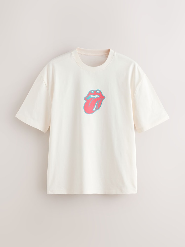 White The Rolling Stones Graphic Short Sleeve Pyjamas Set - Image 2 of 6