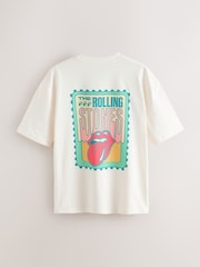 White The Rolling Stones Graphic Short Sleeve Pyjamas Set - Image 3 of 6