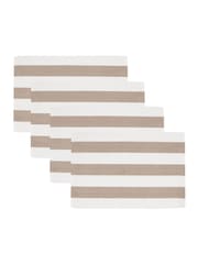 Yard Set of 4 Natural Hayle Stripe Table Placemats - Image 1 of 5
