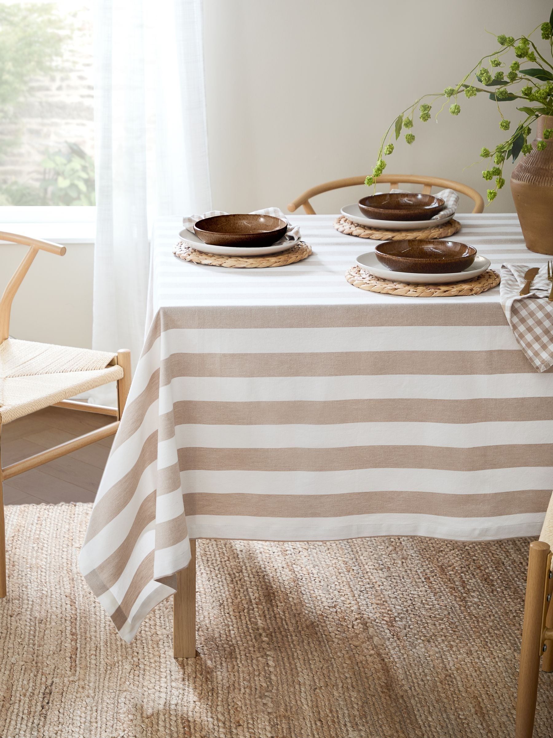Buy Yard Natural Hayle Stripe Table Cloth from the Next UK online shop