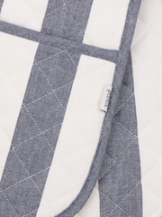 Yard French Blue Hayle Stripe Double Oven Gloves - Image 4 of 4