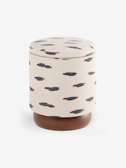 MADE.COM Mikumo Blue Inara Storage Stool - Image 5 of 6