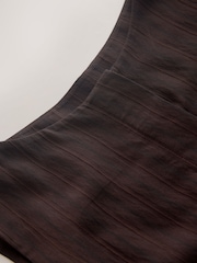 Шоколад күрөң - Textured Stripe Waistcoat - 11ичинен 10 сүрөт