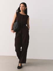 Шоколад күрөң - Textured Stripe Waistcoat - 11ичинен 3 сүрөт