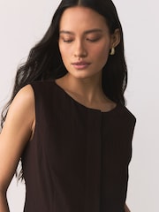 Шоколад күрөң - Textured Stripe Waistcoat - 11ичинен 8 сүрөт