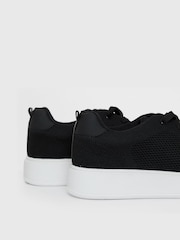 Threadbare Black Textured Trainers - Image 4 of 4