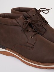 Threadbare Brown Lace-Up Boots - Image 4 of 4