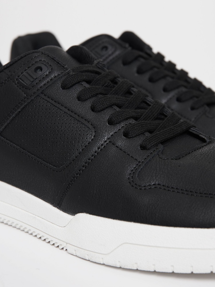 Threadbare Black Court Trainers - Image 4 of 4