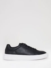 Threadbare Black Court Trainers - Image 1 of 4