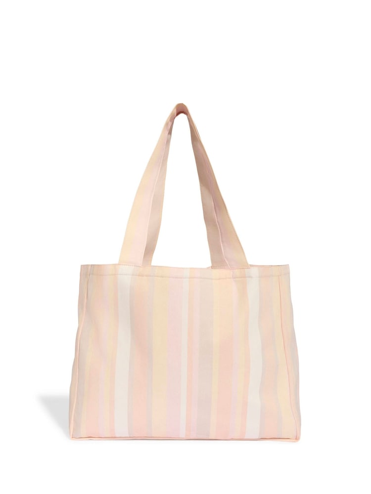 adidas Originals Pink Stripe Cotton Canvas Tote Bag - Image 2 of 5