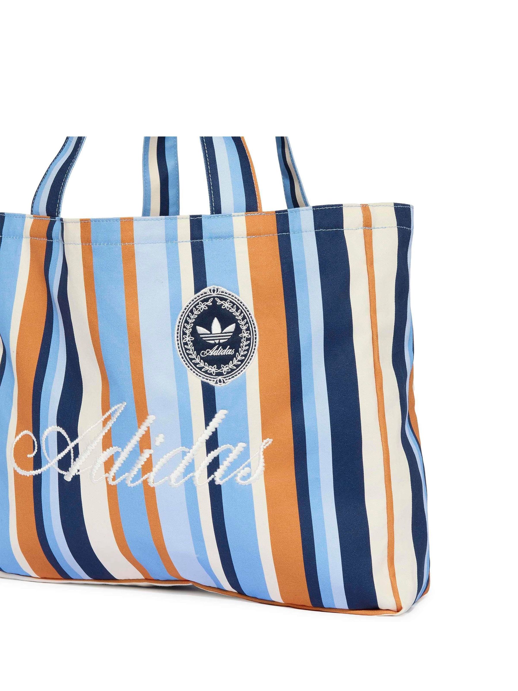 Buy adidas Originals Blue Stripe Cotton Canvas Tote Bag from Next USA