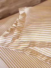 FatFace Set of 2 Ochre Stripe Pillowcase - Image 3 of 3