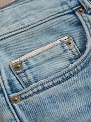 Light Blue Denim Straight Fit Signature Selvedge Denim Jeans - Image 4 of 5