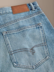 Light Blue Denim Straight Fit Signature Selvedge Denim Jeans - Image 5 of 5