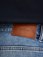 Light Blue Denim Straight Fit Signature Selvedge Denim Jeans - Image 8 of 14