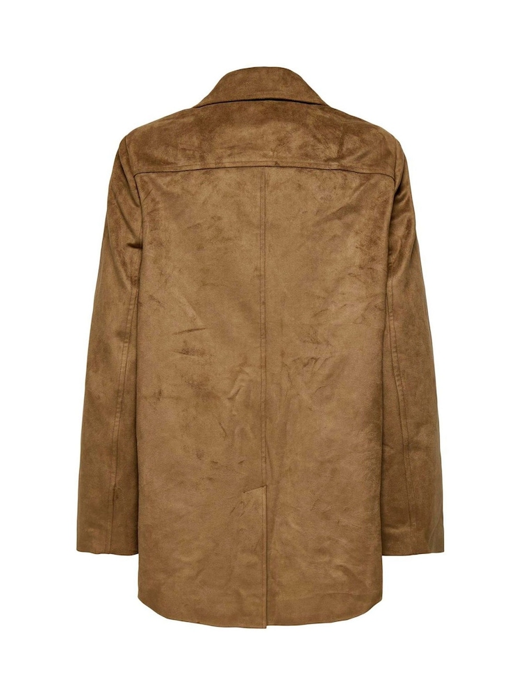 ONLY Brown Faux Suede Jacket - Image 7 of 7 ONLY Brown Faux Suede Jacket - Image 7 of 7