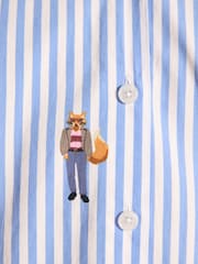 Joules Blue/White Stripe Classic Poplin Shirt - Image 5 of 9