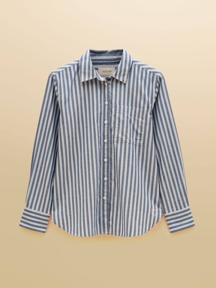 Boyfriend Oxford Blue Stripe Shirt - Image 8 of 8