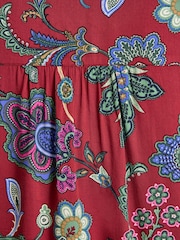 أحمر مشجر - Elvina Satin Shirt - صورة 6 من 7
