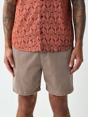 Brun - Elasticated Waist Cord Shorts - Image 1 sur 6