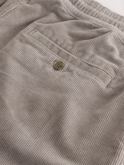 棕色 - 松紧腰带短裤 - 11的图像11｝