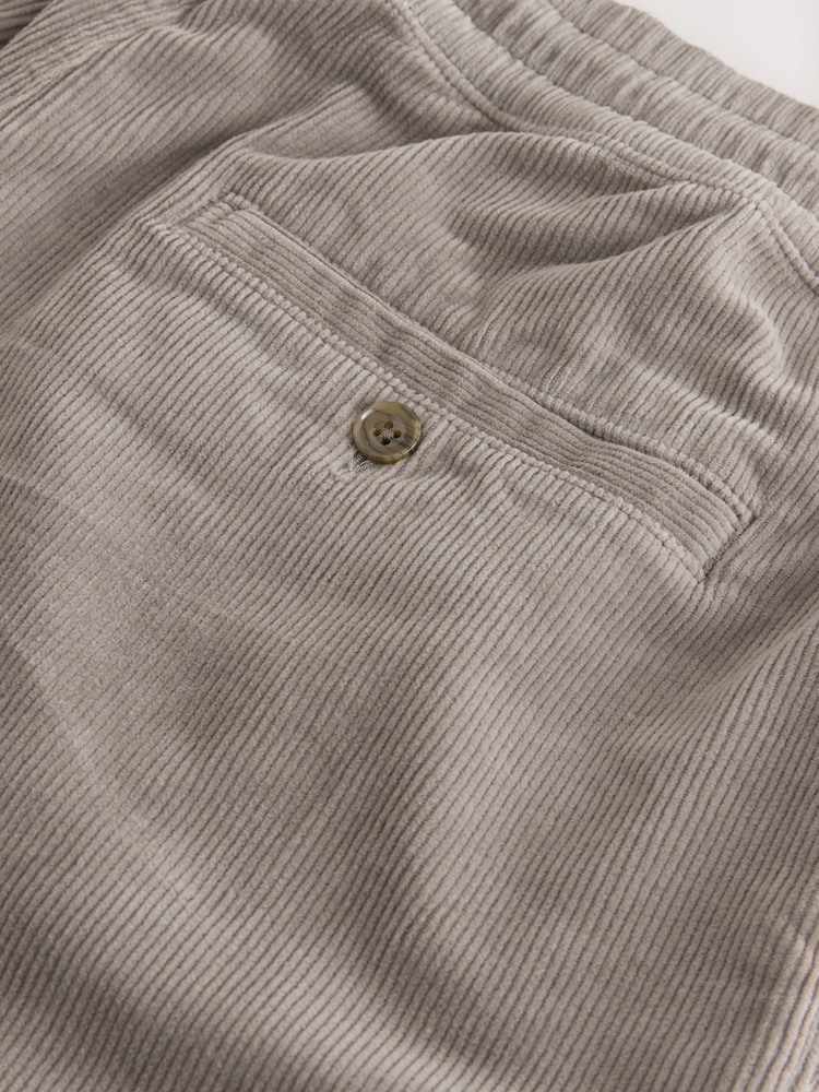 棕色 - 松紧腰带短裤 - 11的图像11｝