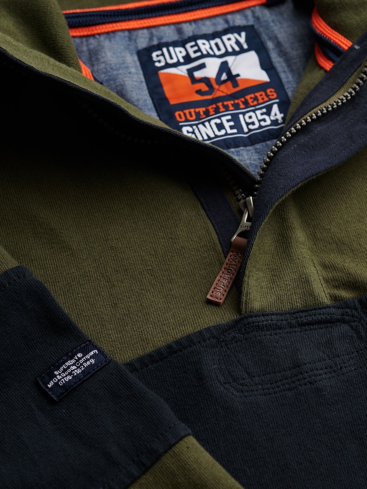 Superdry Green Classic Rugby Shirt - Image 7 of 7 Superdry Green Classic Rugby Shirt - Image 7 of 7