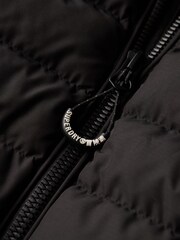 Superdry Black Hooded Fuji Padded Jacket - Image 8 of 8