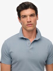 Superdry Blue Essential Jersey Polo Top - Image 5 of 7