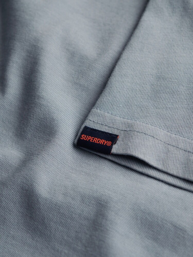 Superdry Blue Essential Jersey Polo Top - Image 7 of 7 Superdry Blue Essential Jersey Polo Top - Image 7 of 7